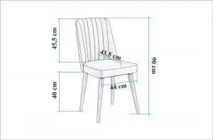 Stolička Vina 1005 - Oak, Cream