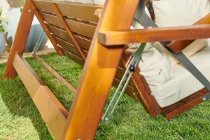 Garden Triple Swing Chair Lyon 2400 - Beige
