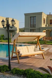 Garden Triple Swing Chair Lyon 2400 - Beige