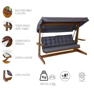 Garden Triple Swing Chair Viva 2400 - Anthracite