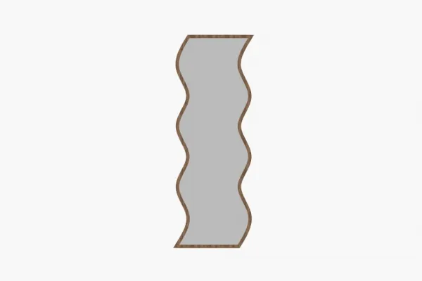 Zrkadlo Safi - White, Walnut