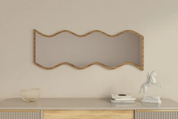 Zrkadlo Safi - White, Walnut