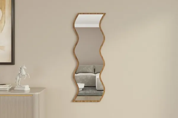 Zrkadlo Safi - White, Walnut