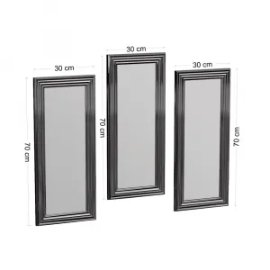Mirror Set (3 Pieces) Lavia - Silver