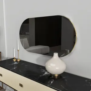 Zrkadlo Riors - Dark Grey, Gold