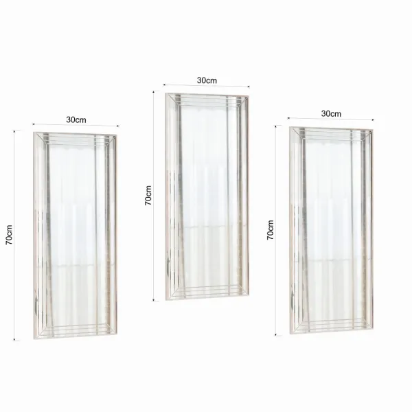Decorative Mirror Set (3 Pieces) Mini Neom - Transparent