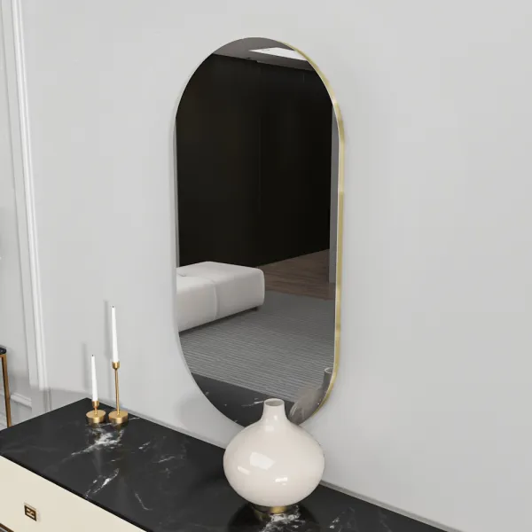 Zrkadlo Riors - Dark Grey, Gold