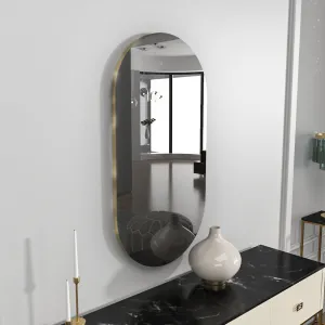 Zrkadlo Riors - Dark Grey, Gold