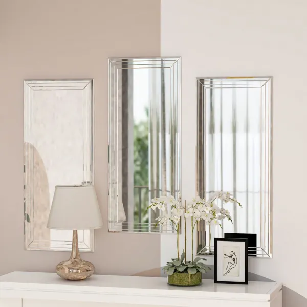 Decorative Mirror Set (3 Pieces) Mini Neom - Transparent