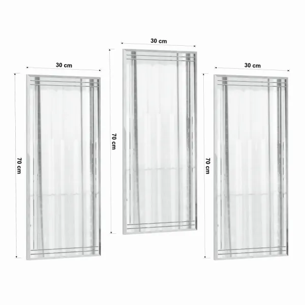 Decorative Mirror Set (3 Pieces) Mini Buhem - Transparent