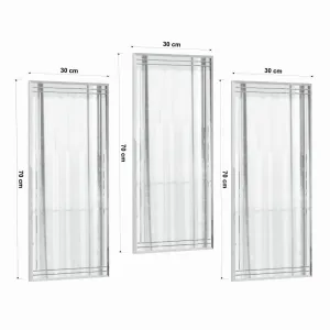 Decorative Mirror Set (3 Pieces) Mini Buhem - Transparent
