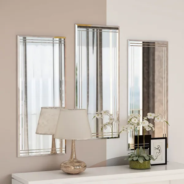 Decorative Mirror Set (3 Pieces) Mini Buhem - Transparent