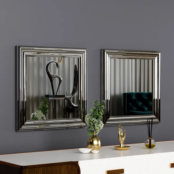 Mirror Set (2 Pieces) Bale - Silver