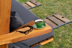 Garden Triple Swing Chair Luna Deluxe 2600 - Anthracite