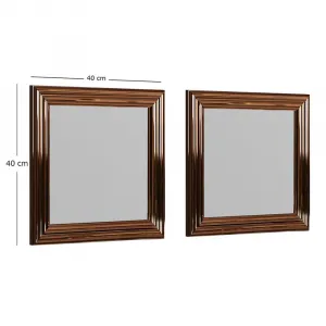 Mirror Set (2 Pieces) Bale - Bronze