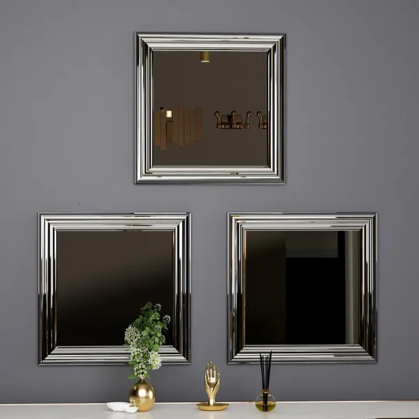 Mirror Set (3 Pieces) Otto - Silver