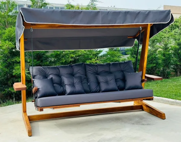 Garden Triple Swing Chair Luna Deluxe 2600 - Anthracite