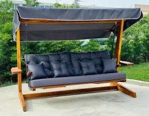 Garden Triple Swing Chair Luna Deluxe 2600 - Anthracite