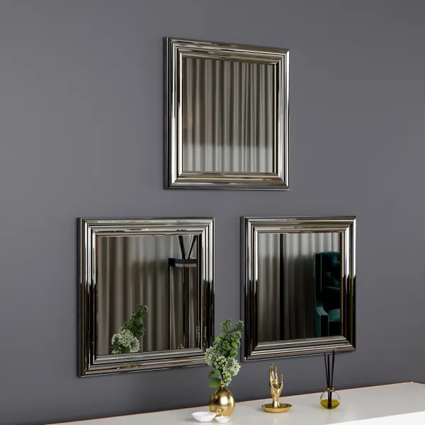Mirror Set (3 Pieces) Otto - Silver