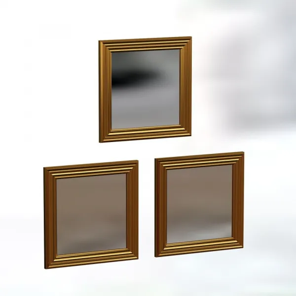 Mirror Set (3 Pieces) Otto - Gold