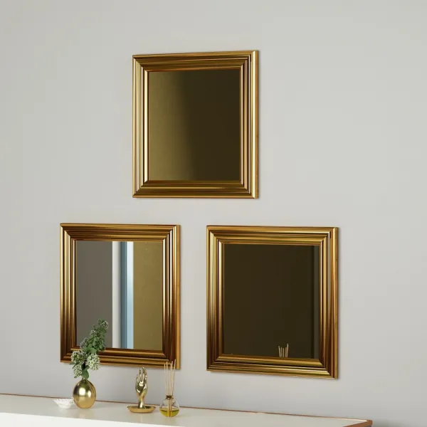 Mirror Set (3 Pieces) Otto - Gold