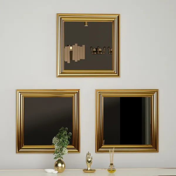 Mirror Set (3 Pieces) Otto - Gold