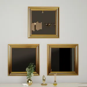 Mirror Set (3 Pieces) Otto - Gold