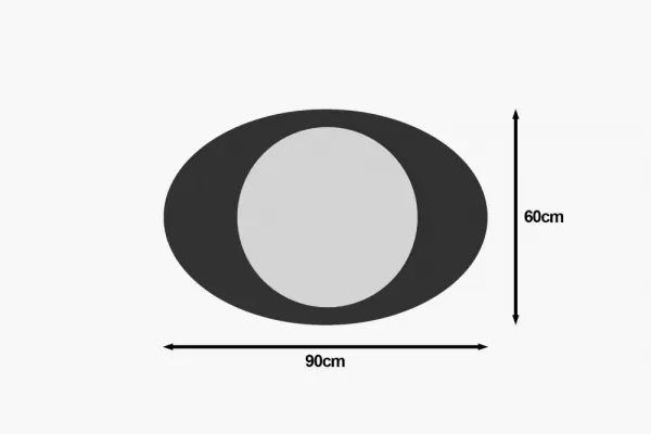 Zrkadlo Obble - Black