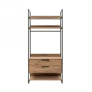 Kalune Design Šatní skříň Dynamic 104 cm borovice Atlantic/černá