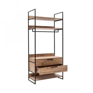 Kalune Design Šatní skříň Dynamic 104 cm borovice Atlantic/černá