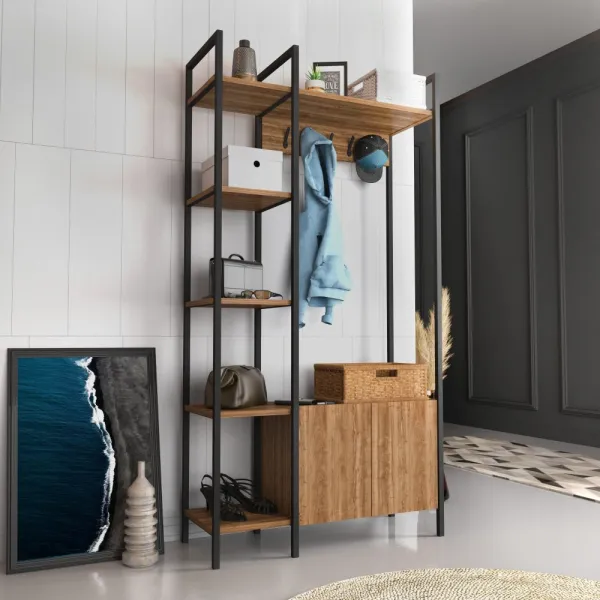 Predsieňová stena Doga - Walnut, Black