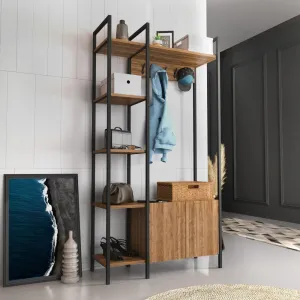 Predsieňová stena Doga - Walnut, Black