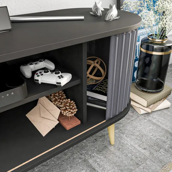 TV stolík Stor - Black, Anthracite
