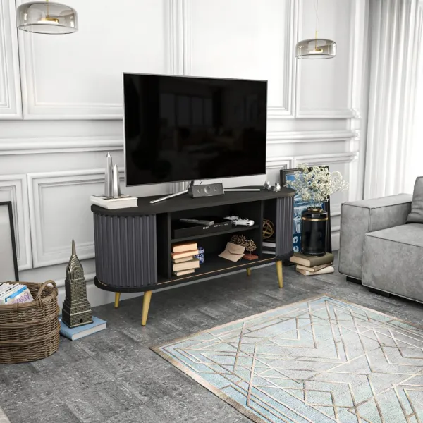 TV stolík Stor - Black, Anthracite