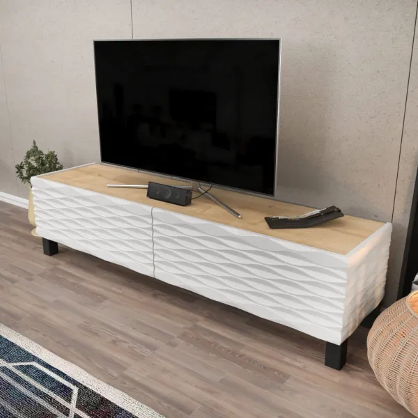 TV stolík Lerze - Sapphire, White