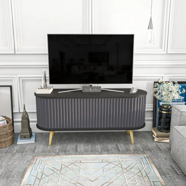 TV stolík Stor - Black, Anthracite