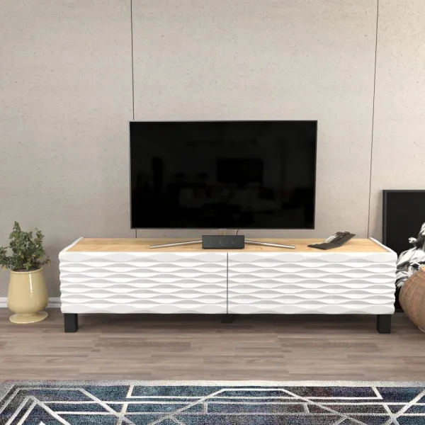 TV stolík Lerze - Sapphire, White