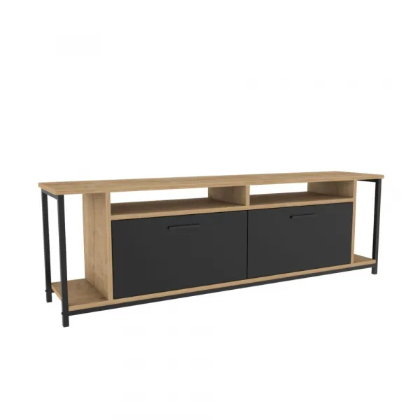 TV stolík Omar - Oak, Black