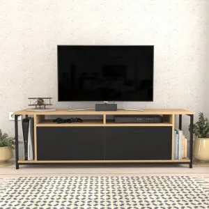 TV stolík Omar - Oak, Black