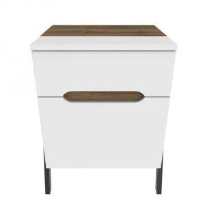 Nočný stolík Neva - Walnut, White