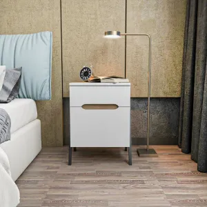 Nočný stolík Neva - Walnut, White
