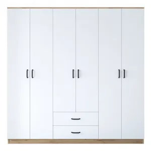 Kalune Design Šatní skříň BA 111 210 cm ořech/bílá
