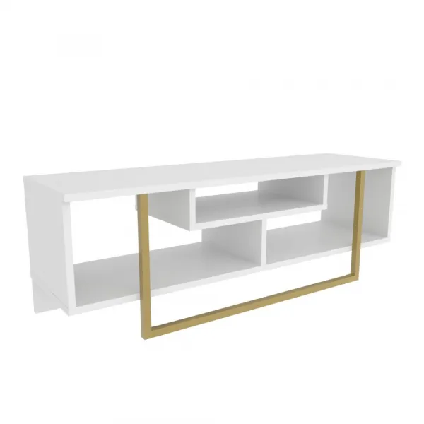 TV stolík Asal 120 - Gold, White
