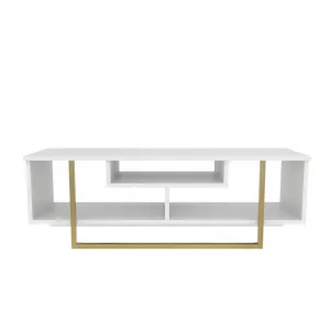 TV stolík Asal 120 - Gold, White