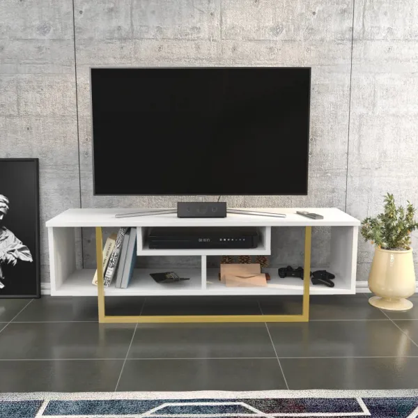 TV stolík Asal 120 - Gold, White