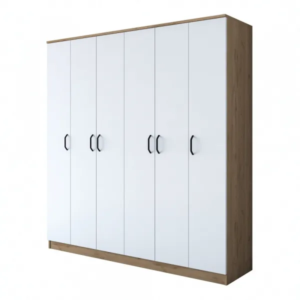 Kalune Design Šatní skříň BA 114 180 cm ořech/bílá
