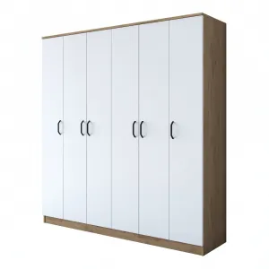 Kalune Design Šatní skříň BA 114 180 cm ořech/bílá