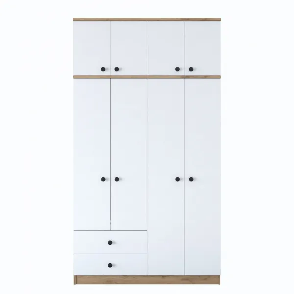 Kalune Design Šatní skříň BA 121 120 cm ořech/bílá