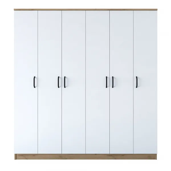 Kalune Design Šatní skříň BA 114 180 cm ořech/bílá