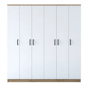 Kalune Design Šatní skříň BA 114 180 cm ořech/bílá